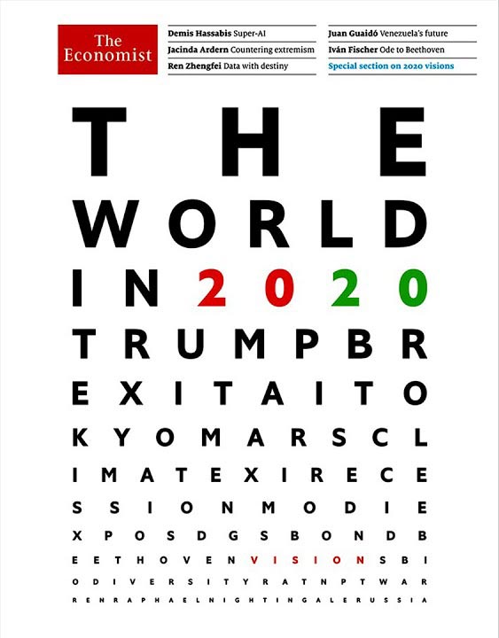 The Economist dergisi kapağı 2020 yılı öngörüsü.